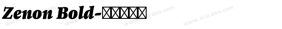 Zenon Bold字体转换